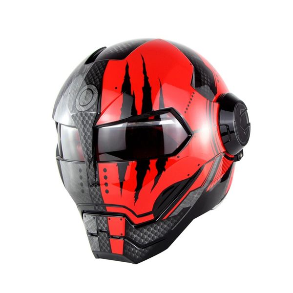 

motorcycle helmet iron man helmet motorbike capacetes casco retro casque moto riding casque motocross