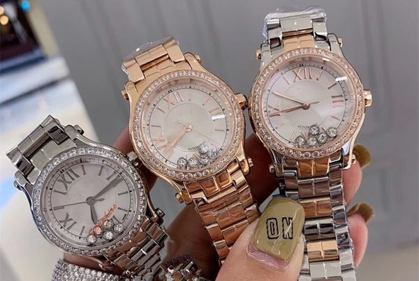 new brand happy crystal watch stainless steel band 5 crystal moving cz watch for women, Slivery;brown
new brand happy crystal watch stainless steel band 5 crystal moving cz watch for women, Slivery;brown
