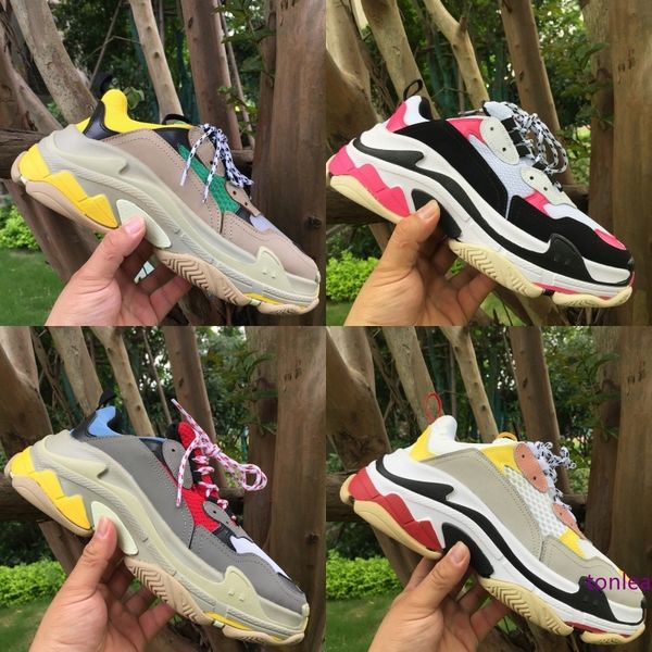 triple s men women platform sneakers triple black golden fashion luxury men designer shoes paris 17fw chaussure casual shoes us 5-11
triple s men women platform sneakers triple black golden fashion luxury men designer shoes paris 17fw chaussure casual shoes us 5-11