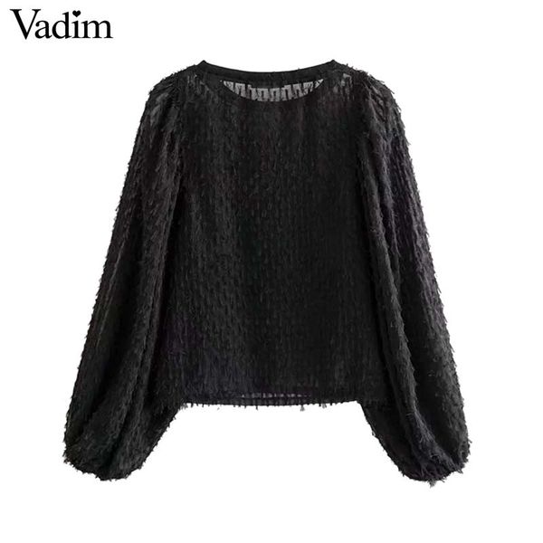 vadim women stylish tassel patchwork blouse transparent long sleeve o neck shirts female see through blusas lb622, White
vadim women stylish tassel patchwork blouse transparent long sleeve o neck shirts female see through blusas lb622, White