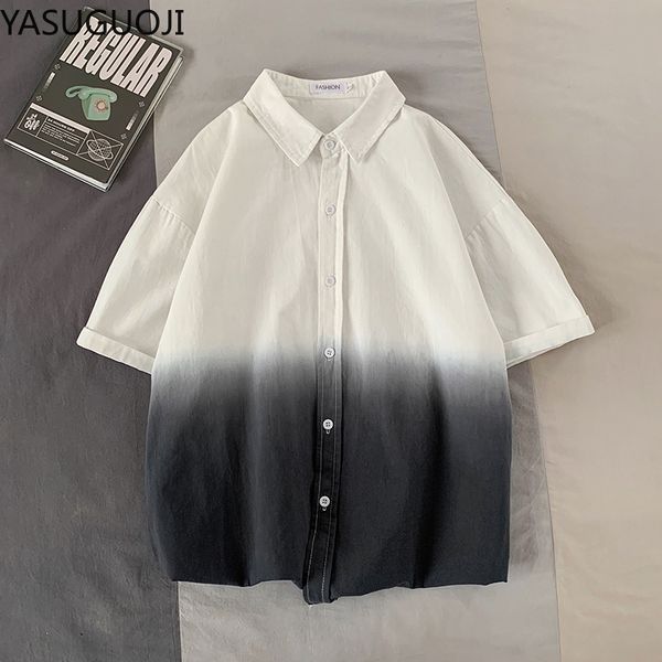 yasuguoji men's shirts camisa gradient loose male shirt blusa casual short sleeve turn-down collar shirt men camisa masculina, White;black
yasuguoji men's shirts camisa gradient loose male shirt blusa casual short sleeve turn-down collar shirt men camisa masculina, White;black