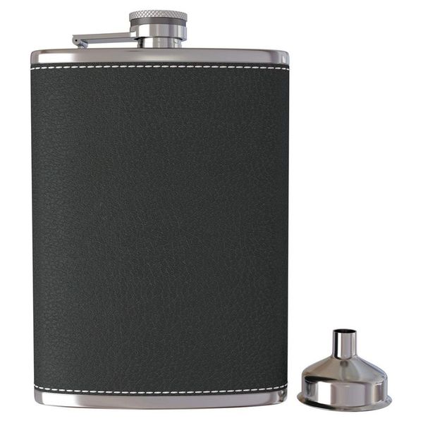pocket hip flask 8 oz with funnel stainless steel with black leather wrapped cover and leak proof - fits any suit for discrete
pocket hip flask 8 oz with funnel stainless steel with black leather wrapped cover and leak proof - fits any suit for discrete