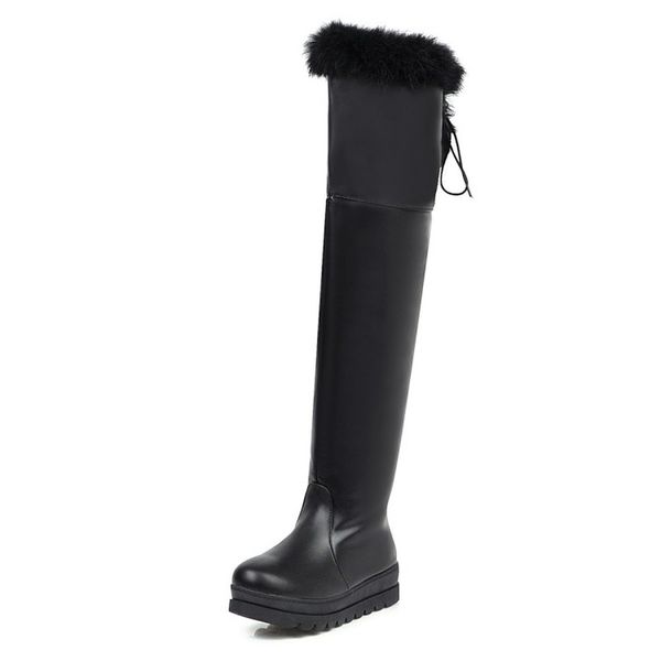 kalenmos women over the knee high boots platform flats zip fur warm winter long boots thick sole shoes women footwear size 34-43, Black
kalenmos women over the knee high boots platform flats zip fur warm winter long boots thick sole shoes women footwear size 34-43, Black