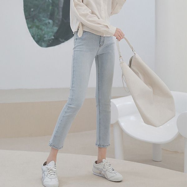 hxjjp 2020 new summer jeans korean version of women's urban leisure high-waisted stretch nine-minute pants, Blue
hxjjp 2020 new summer jeans korean version of women's urban leisure high-waisted stretch nine-minute pants, Blue