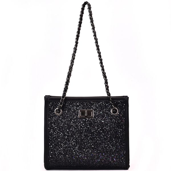 elegant female sequin tote bag 2019 summer new quality pu leather women's handbag lock chain shoulder messenger bag
elegant female sequin tote bag 2019 summer new quality pu leather women's handbag lock chain shoulder messenger bag