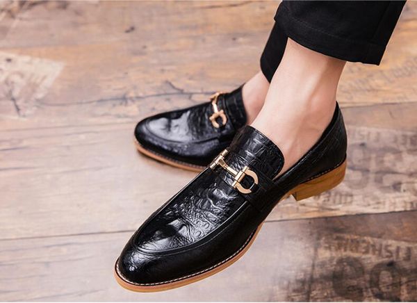 pointed toe mens dress shoes genuine leather luxury loafers wedding shoes men flats office wedding party formal size 38-46, Black
pointed toe mens dress shoes genuine leather luxury loafers wedding shoes men flats office wedding party formal size 38-46, Black
