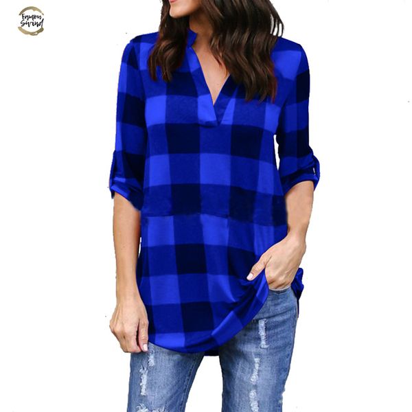 sping autumn plaid printed women casual loose blouses large size female long sleeve outerwear plus size ladies shirt, White
sping autumn plaid printed women casual loose blouses large size female long sleeve outerwear plus size ladies shirt, White