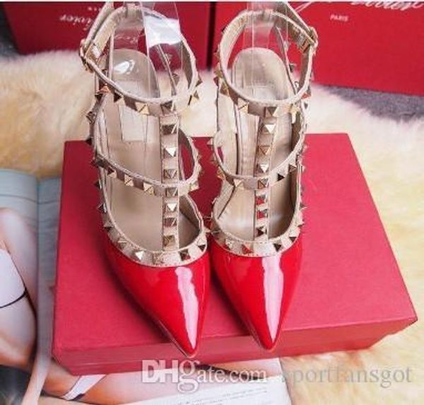women rivet sandals designer women high heels party fashion girls pointed shoes dance shoes wedding shoes double straps sandals 
women rivet sandals designer women high heels party fashion girls pointed shoes dance shoes wedding shoes double straps sandals