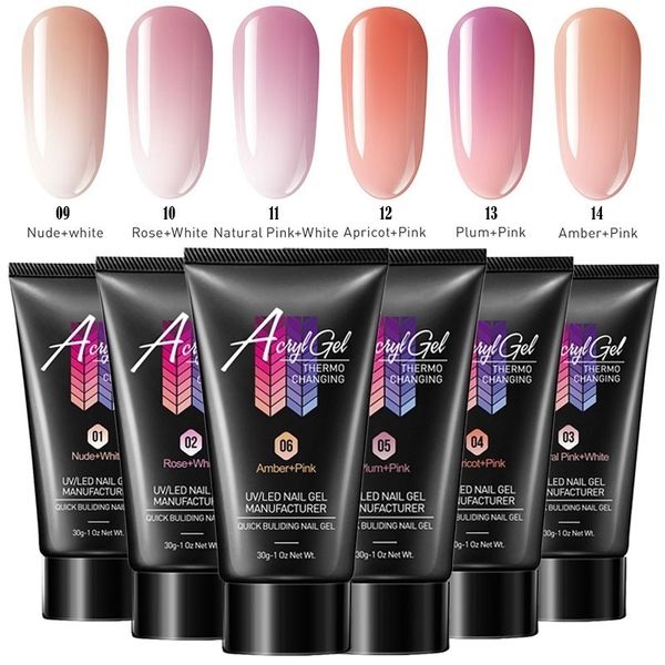 Temperature changing nail quick building poly nail gel 30g cry tal jelly builder nail finger exten ion hard uv gel lacquer
Temperature changing nail quick building poly nail gel 30g cry tal jelly builder nail finger exten ion hard uv gel lacquer