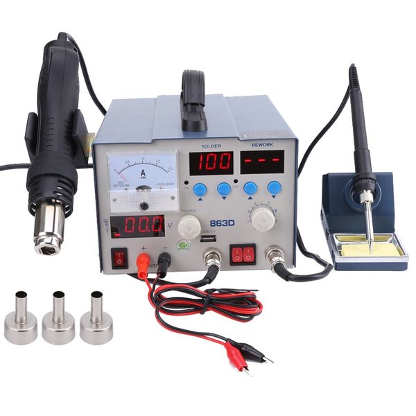 863d 800w smd soldering station gun solder 450 celsius heat air rework gun dc probe cable iron holder nozzles set
863d 800w smd soldering station gun solder 450 celsius heat air rework gun dc probe cable iron holder nozzles set