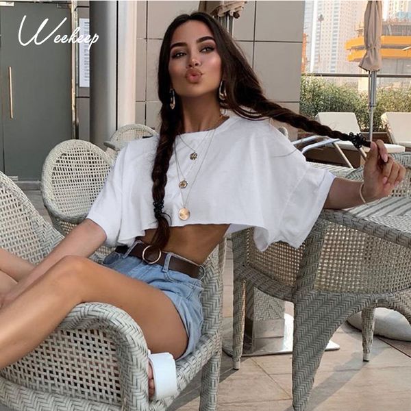 women's t-shirt weekeep white solid casual women crop summer 2021 short sleeve oversized t shirts streetwear ladies fashion tee harajuk
women's t-shirt weekeep white solid casual women crop summer 2021 short sleeve oversized t shirts streetwear ladies fashion tee harajuk