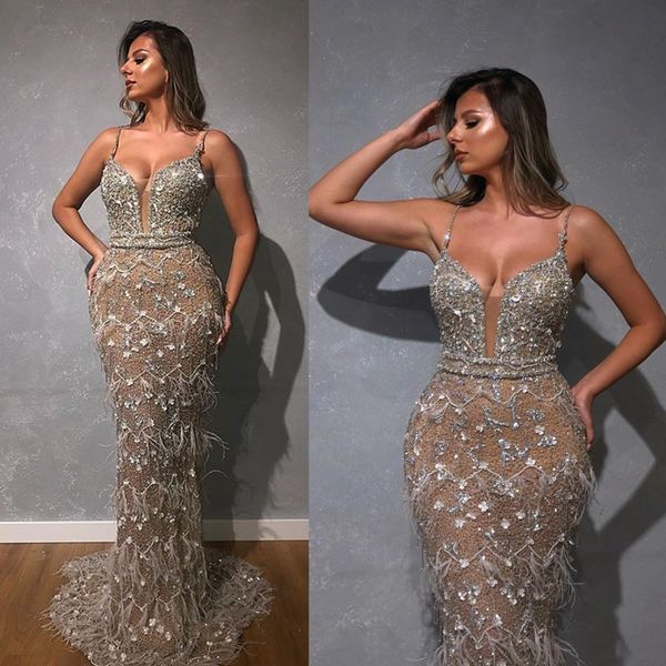 2020 bling mermaid evening dresses spaghetti beaded sequins feather sash lumbar prom dress sweep train custom made formal party gown, Black;red
2020 bling mermaid evening dresses spaghetti beaded sequins feather sash lumbar prom dress sweep train custom made formal party gown, Black;red