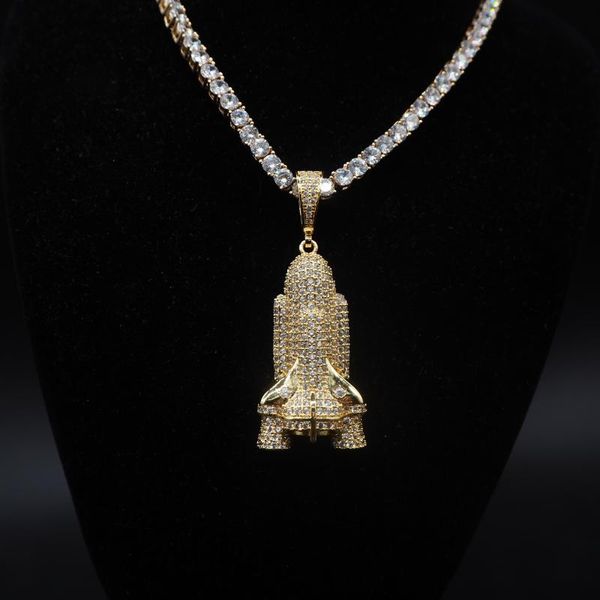 lk men's hip hop bling rocket pendant necklace stainless steel zircon men pendant necklace fashion jewelry, Silver
lk men's hip hop bling rocket pendant necklace stainless steel zircon men pendant necklace fashion jewelry, Silver