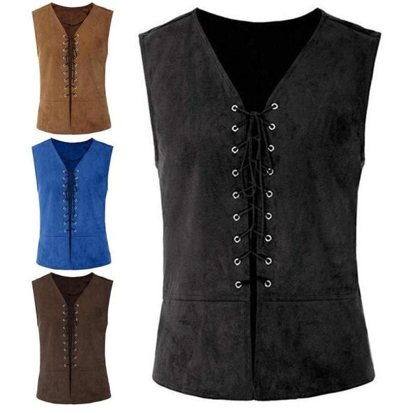 men's vest vintage punk sleeveless waistcoat autumn gothic jacket coat male gentleman medieval style steampunk clothing, Black;white
men's vest vintage punk sleeveless waistcoat autumn gothic jacket coat male gentleman medieval style steampunk clothing, Black;white