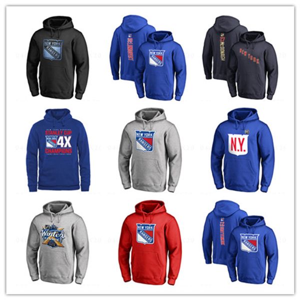 

#30 henrik lundqvist blue hockey hoodies men's new york rangers fanatics branded 18 19 sport outdoor long sleeve fans jackets printed l, Blue;black