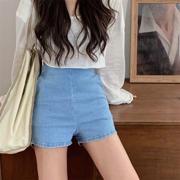 korean-style high-waist slimming hip-lifting jeans 2020 summer new cool shorts high elasticity all-match pants womens fashion, Blue
korean-style high-waist slimming hip-lifting jeans 2020 summer new cool shorts high elasticity all-match pants womens fashion, Blue