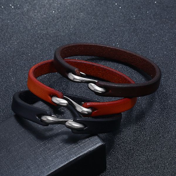 fashion male jewelry easy hook leather bracelet handmade simple leather bangle bracelet jewelry women men wrist band gifts, Black
fashion male jewelry easy hook leather bracelet handmade simple leather bangle bracelet jewelry women men wrist band gifts, Black