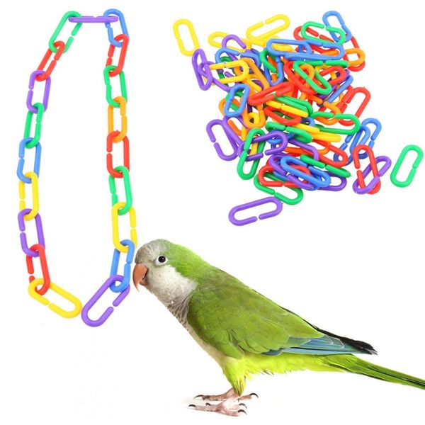 100pcs bird bitetoys diy chain plastic c-clips hooks multicolor c-links parrot toy stairs pet products for parrots parakeets
100pcs bird bitetoys diy chain plastic c-clips hooks multicolor c-links parrot toy stairs pet products for parrots parakeets