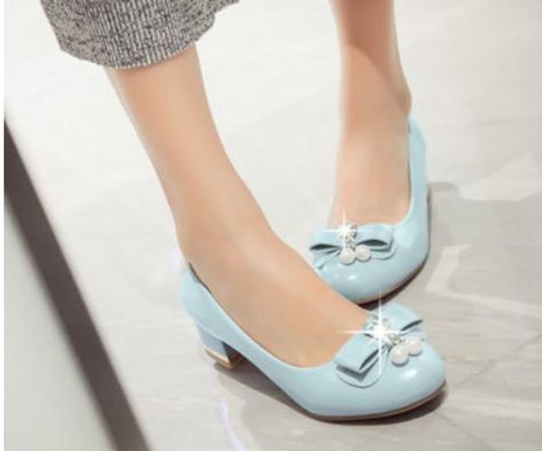 2019 women's shoes in spring and autumn with new style middle heel coarse heel round head bowknot@2139, Black
2019 women's shoes in spring and autumn with new style middle heel coarse heel round head bowknot@2139, Black