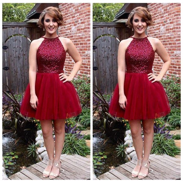 2021 halter a-line tulle short mini homecoming dresses beading formal sleeveless vestidos de soiree custom graduation gowns cheap, Blue;pink
2021 halter a-line tulle short mini homecoming dresses beading formal sleeveless vestidos de soiree custom graduation gowns cheap, Blue;pink
