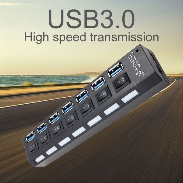 7 ports usb 3.0 hub on/off switches with power adapter cable portable usb charger adapter for pc laptop
7 ports usb 3.0 hub on/off switches with power adapter cable portable usb charger adapter for pc laptop