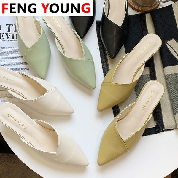 woman solid dot med heels outdoors womens slippers ladies shoes high slippers pointed toe shoes woman elegant mules, Black
woman solid dot med heels outdoors womens slippers ladies shoes high slippers pointed toe shoes woman elegant mules, Black