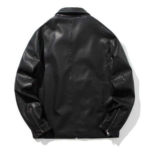 for thin men's motorcycle young men's casual slim fit leather coat korean-style fold-down collar pu leather jacket, Black
for thin men's motorcycle young men's casual slim fit leather coat korean-style fold-down collar pu leather jacket, Black