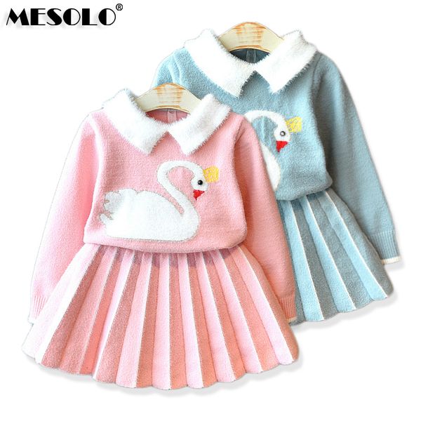 2019 autumn and winter new girls cartoon crystal velvet swan sweater knit suit long sleeve skirt 2 piece set cute princess, White
2019 autumn and winter new girls cartoon crystal velvet swan sweater knit suit long sleeve skirt 2 piece set cute princess, White