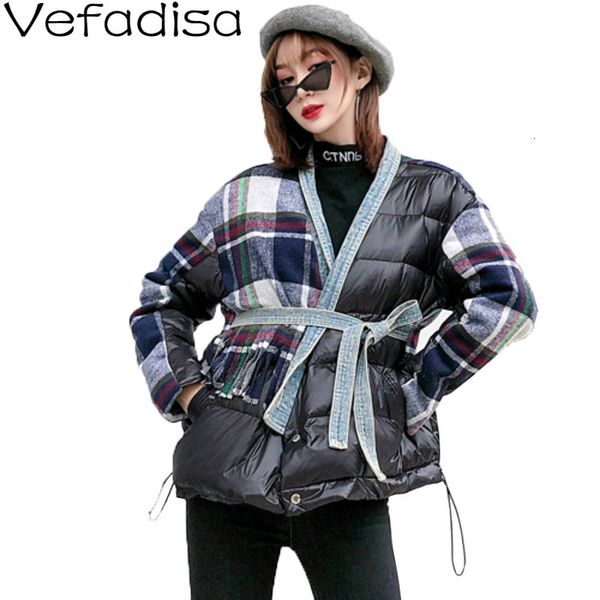 vefadisa plaid woolen patchwork parka woman 2019 winter thick warm parka pockets sashes v-neck black streetwear qyf1369
vefadisa plaid woolen patchwork parka woman 2019 winter thick warm parka pockets sashes v-neck black streetwear qyf1369
