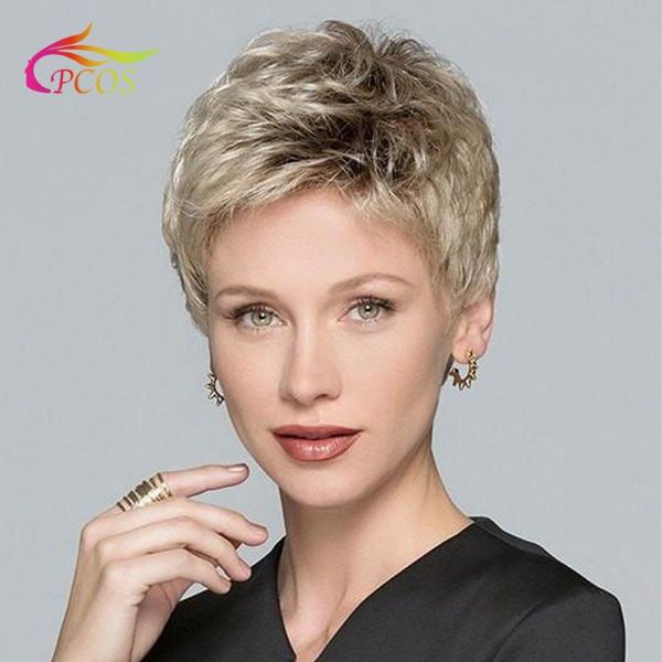 short synthetic dark roots for black women hair natural blonde wigs 
short synthetic dark roots for black women hair natural blonde wigs