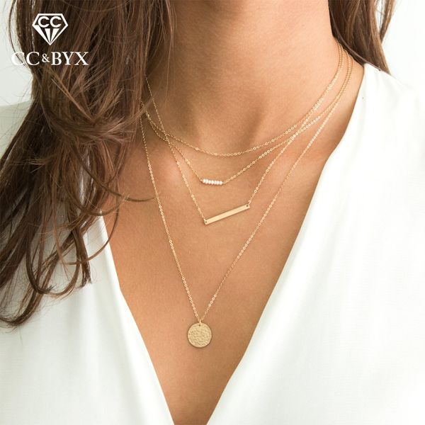 cc stainless steel necklace for women 4pcs sets office style necklaces pendant simple party accessories luxury jewelry cdnn032, Golden;silver
cc stainless steel necklace for women 4pcs sets office style necklaces pendant simple party accessories luxury jewelry cdnn032, Golden;silver