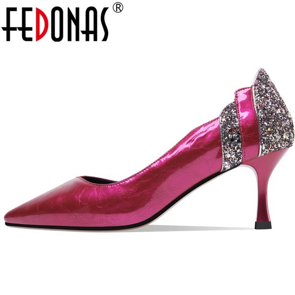 fedonas new women cow patent leather pumps fashion elegant wedding prom party sequined ruffles pointed toe thin heel shoes woman, Black
fedonas new women cow patent leather pumps fashion elegant wedding prom party sequined ruffles pointed toe thin heel shoes woman, Black