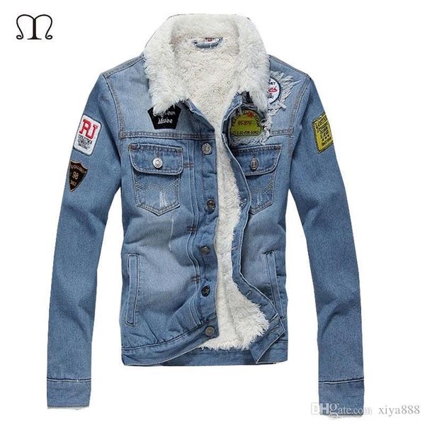 denim jacket men winter casual warm fur lined jean coat male slim fit vintage motorcyle jackets men printed streetwear outwear yx19, Black;brown
denim jacket men winter casual warm fur lined jean coat male slim fit vintage motorcyle jackets men printed streetwear outwear yx19, Black;brown