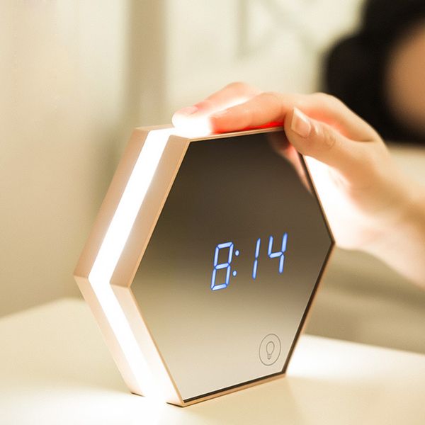 smart home multi-function mirror usb bedroom alarm clock night large led display usb port for bedroom memory and temperature
smart home multi-function mirror usb bedroom alarm clock night large led display usb port for bedroom memory and temperature