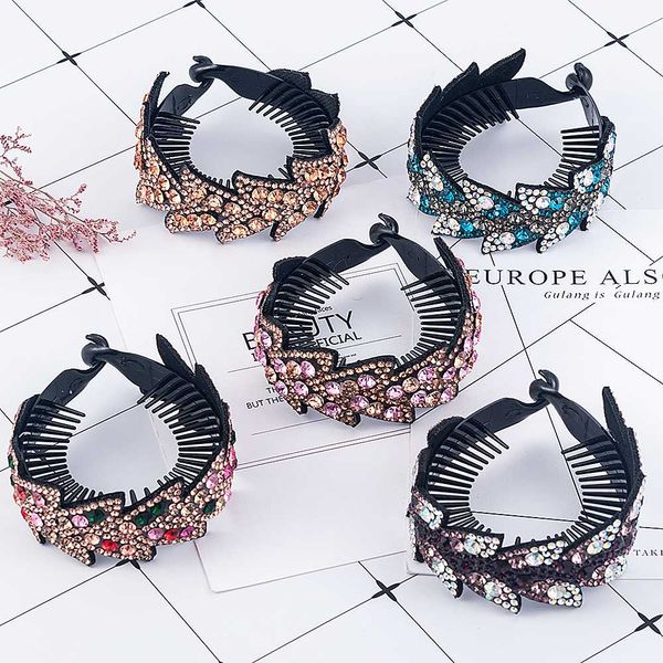 women girls hair clip crystal claw bun holder hair comb hairpin fashion bridal accessories, Golden;white
women girls hair clip crystal claw bun holder hair comb hairpin fashion bridal accessories, Golden;white