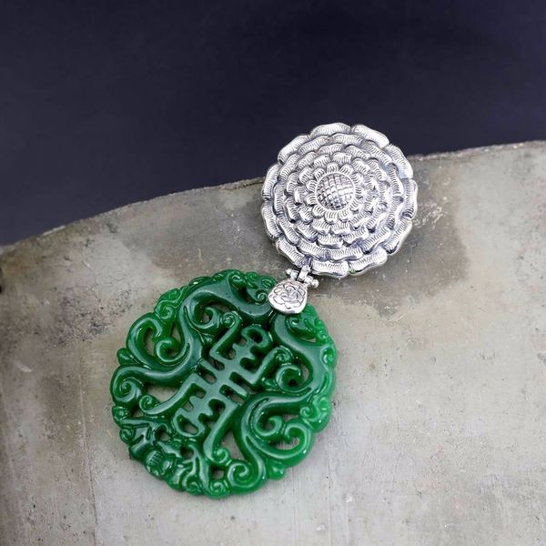 chinese imperial jade seal exquisite carved green jade women necklaces 100% 925 sterling silver ethnic jewelry for women sp11
chinese imperial jade seal exquisite carved green jade women necklaces 100% 925 sterling silver ethnic jewelry for women sp11