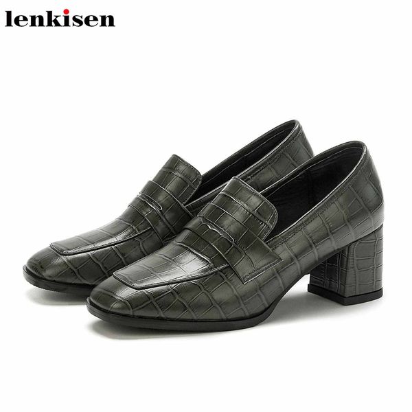 lenkisen full grain leather print solid loafers shoes square toe high heels slip on fashion women spring daily wear pumps l68, Black
lenkisen full grain leather print solid loafers shoes square toe high heels slip on fashion women spring daily wear pumps l68, Black