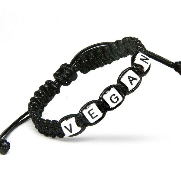 1pcs vegan is respectable charm bracelets rope chain infinity adjust size for vegetarian beaded jewelry gift decor supplies, Golden;silver
1pcs vegan is respectable charm bracelets rope chain infinity adjust size for vegetarian beaded jewelry gift decor supplies, Golden;silver