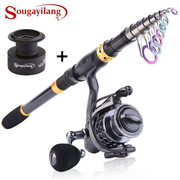 sougayilang 1.8m-3.3m fishing rod and 13+1bb spinning reel combo with spare graphite spool for travel fishing
sougayilang 1.8m-3.3m fishing rod and 13+1bb spinning reel combo with spare graphite spool for travel fishing