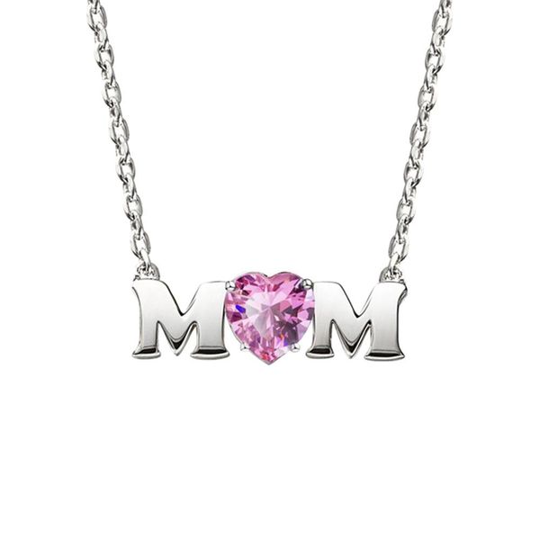 mother's day mom letter necklace heart shape cubic zirconia pendant jewelry gift new, Silver
mother's day mom letter necklace heart shape cubic zirconia pendant jewelry gift new, Silver