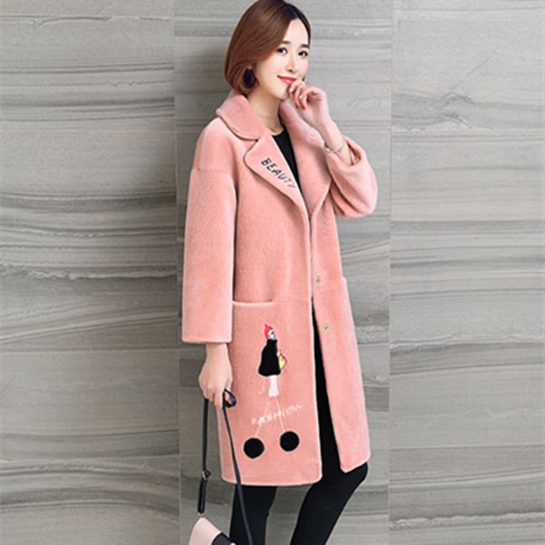 winter autumn women new medium and long sheep shearling fur trim coat v-neck drop shoulder cartoon drop shoulder coat zx1053, Black
winter autumn women new medium and long sheep shearling fur trim coat v-neck drop shoulder cartoon drop shoulder coat zx1053, Black