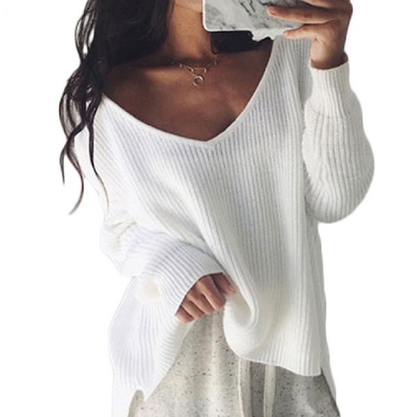 off shoulder oversized knitted sweater women deep v-neck irregular split pullover knitwear autumn winter lady jumper, White;black
off shoulder oversized knitted sweater women deep v-neck irregular split pullover knitwear autumn winter lady jumper, White;black