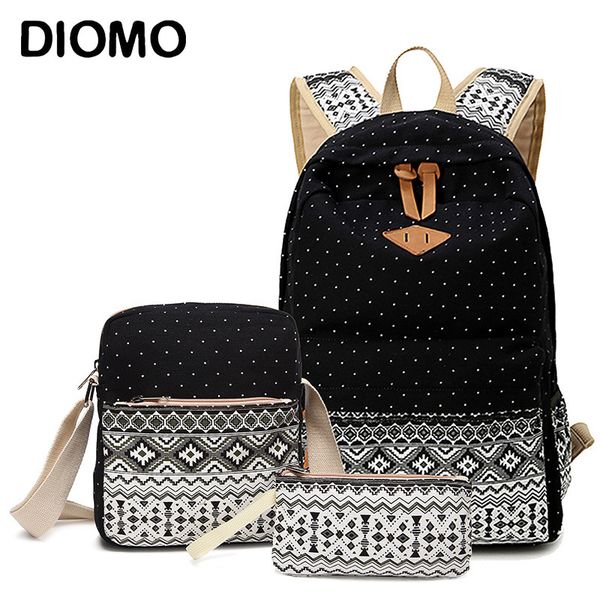 diomo canvas school bags set for girls female backpack schoolbags backpack feminine book bag y200706
diomo canvas school bags set for girls female backpack schoolbags backpack feminine book bag y200706
