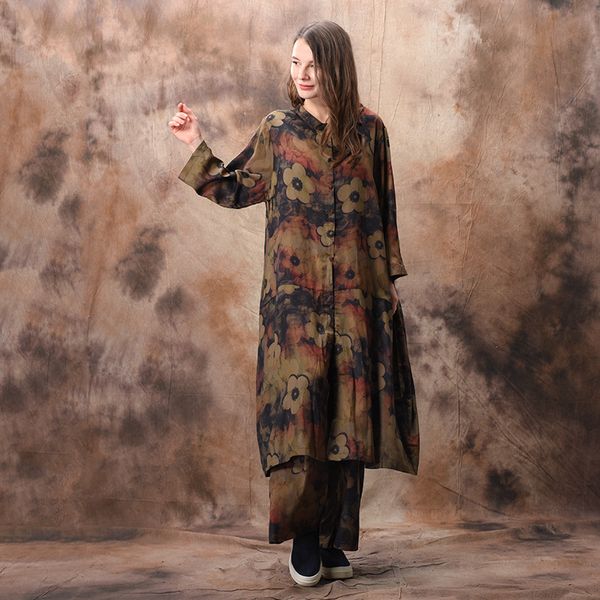 johnature print floral spring shirts women 2019 new stand long sleeve long blouses button loose two-piece set shirt, White
johnature print floral spring shirts women 2019 new stand long sleeve long blouses button loose two-piece set shirt, White