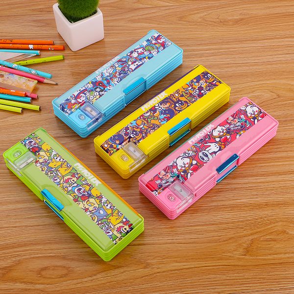 2018 multi-function automatic pencil box cartoon practical double layer plastic pencil case school supplies gift wholesale
2018 multi-function automatic pencil box cartoon practical double layer plastic pencil case school supplies gift wholesale