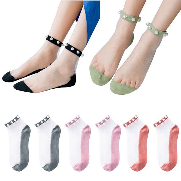 women socks 2020 spring new fashion ankle female breathable thin pearl summer socks korean style invisible women, Black;white
women socks 2020 spring new fashion ankle female breathable thin pearl summer socks korean style invisible women, Black;white