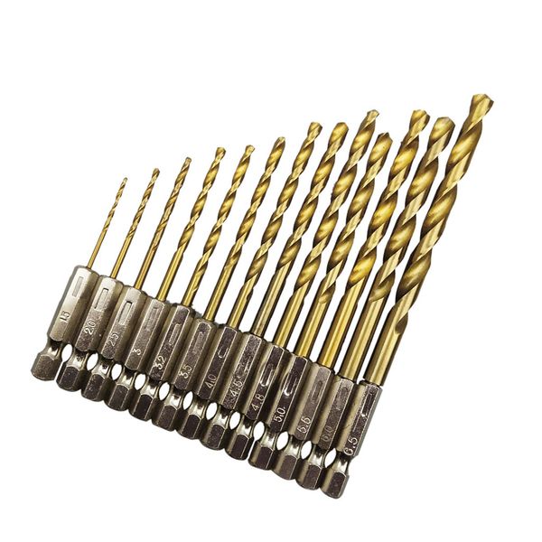 13pieces high speed drill bit set hss steel шестигранным хвостовиком 1.5-6.5mm random color
13pieces high speed drill bit set hss steel шестигранным хвостовиком 1.5-6.5mm random color