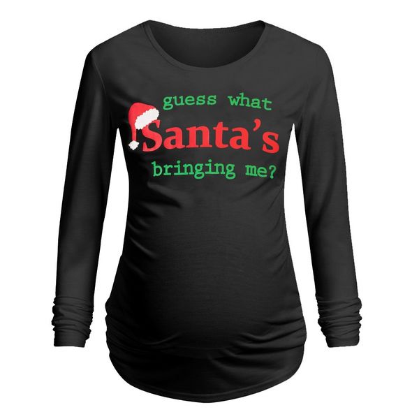 for pregnant women christmas maternity long sleeve letter printed t-shirt new year christmas pregnancy blouse, White
for pregnant women christmas maternity long sleeve letter printed t-shirt new year christmas pregnancy blouse, White