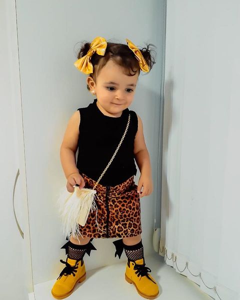clothing sets summer fashion kids baby girls clothes leopard print sleeveless turtleneck black vest mini skirts, White
clothing sets summer fashion kids baby girls clothes leopard print sleeveless turtleneck black vest mini skirts, White