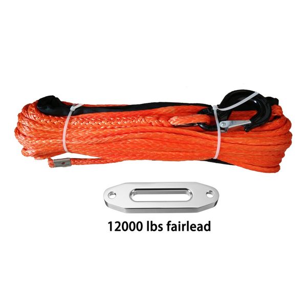 12mm x 30m uhmwpe winch rope / line with hook & 12000lbs hawse fairlead for 4wd atv utv off road
12mm x 30m uhmwpe winch rope / line with hook & 12000lbs hawse fairlead for 4wd atv utv off road